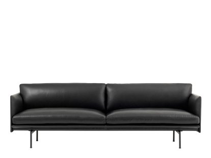 Canapé Outline , 3 places, Cuir noir