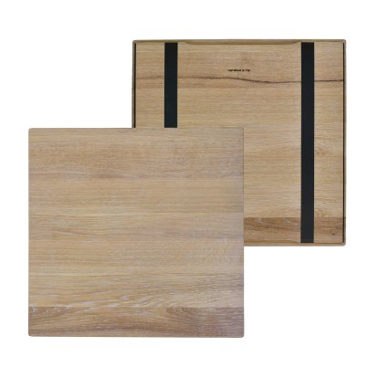 Plateau en bois pour étagères USM Haller, taille M, 50 cm x 50 cm, Chêne, huilé blanc