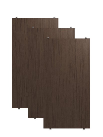 Planche String System (lot de 3), 58 x 30 cm, Placage de chêne foncé