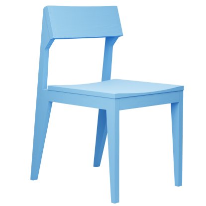 Chaise Schulz, Frêne bleu ciel, Non rembourré