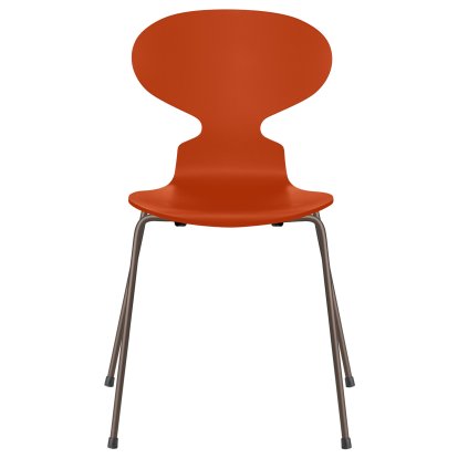 Chaise Fourmi (Ant), Laqué, Orange paradis, Brown bronze