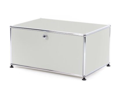 Caisson imprimante USM Haller, 75 cm, Gris clair RAL 7035, Avec pieds