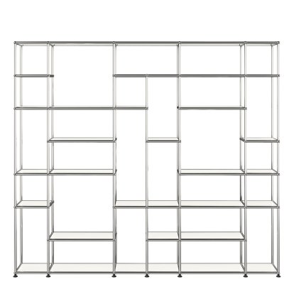 USM Haller Étagère de salon XXL, Blanc pur RAL 9010