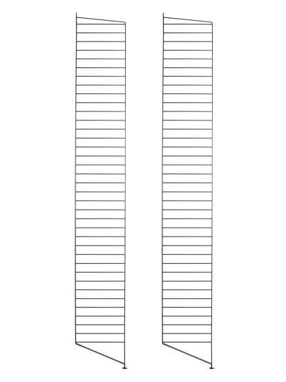 Échelle sur pied String System, Lot de 2, 200 x 30 cm, Noir