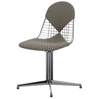 Chaise Wire Chair DKL, Aluminium poli, Coussin pour assise et dossier (Bikini), Checker