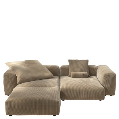 Vetsak Sofa Set 3, Cord velours - Sable, Avec coussin