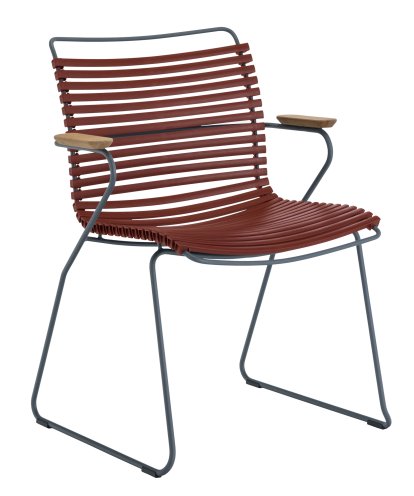 Chaise Click , Avec accotoirs, Poivron