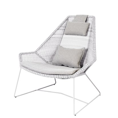 Fauteuil lounge Breeze Highback, Gris blanc, Focus - Gris clair