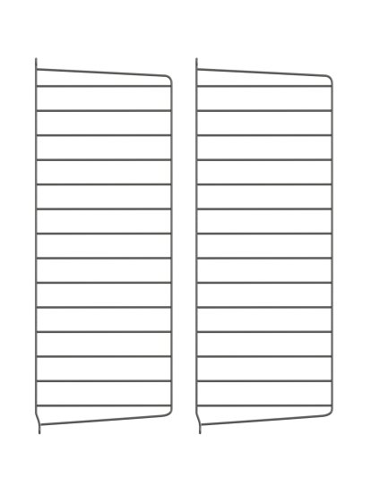 Échelle murale String System, Lot de 2, 75 x 30 cm, Gris foncé