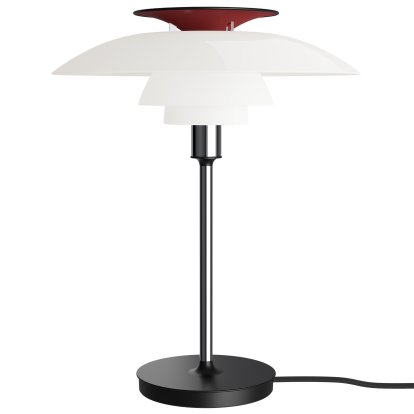 Lampe de table PH 80, Blanc opale / chrome brillant