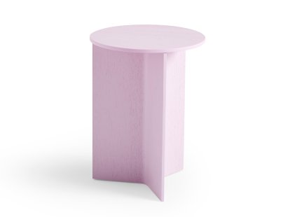 Table Slit, Bois, H 47 x Ø 35 cm, Laqué rose 
