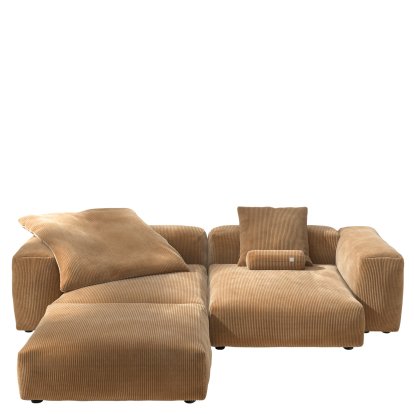 Vetsak Sofa Set 3, Cord velours - Camel, Avec coussin