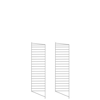 Échelle sur pied String System, Lot de 2, 115 x 30 cm, Gris foncé