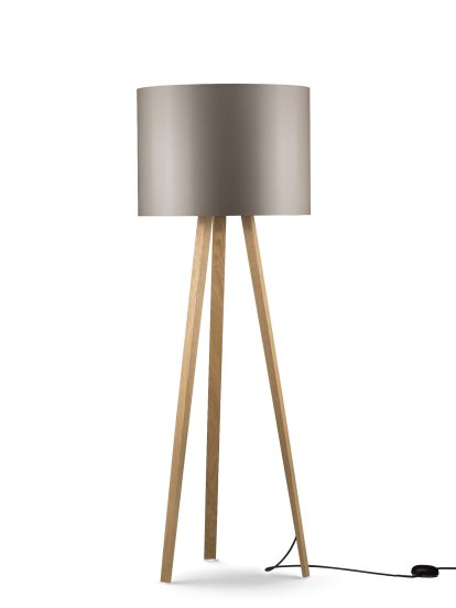 Luca Stand, Moyen (H 140 cm), Chêne naturel, Gris