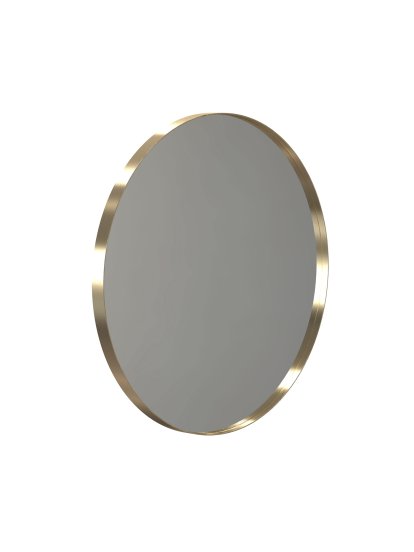 Unu Miroir rond, ø 60 cm, Or brossé