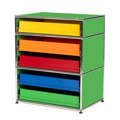 Buffet haut USM Haller pour enfants M avec tiroirs, Vert USM