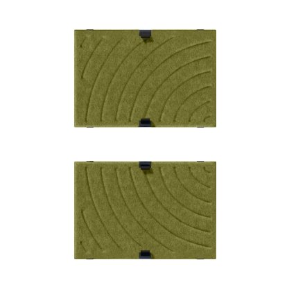 USM Haller Soft Panel Mono pour étagère USM, 50 cm x 35 cm, Vert, Courbes