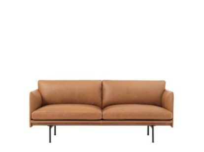 Canapé Outline , 2 places, Cuir cognac