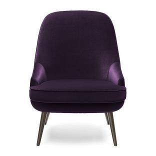 Fauteuil 375 Dossier haut|Tissu Harald aubergine