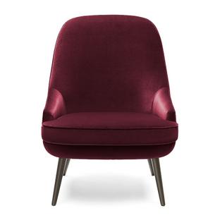 Fauteuil 375 Dossier haut|Tissu Harald raisin rouge