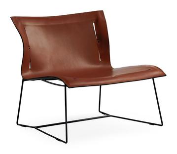 Lounge Chair Cuoio Cuir Saddle marron