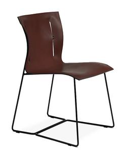 Chaise Cuoio Cuir Saddle marron|Sans accoudoir