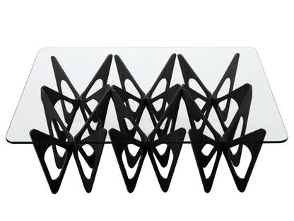 Table basse butterfly Placage chêne laqué noir|90 x 120 cm